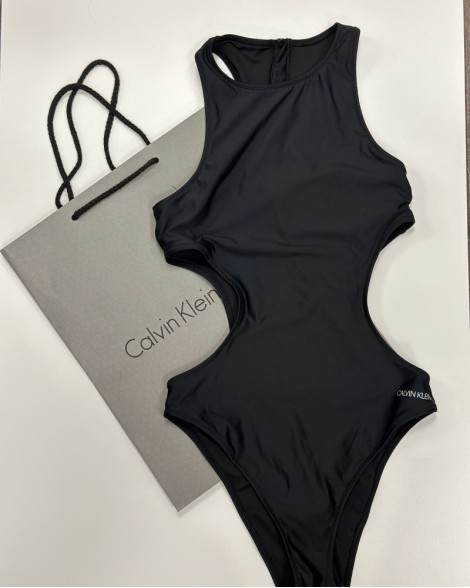 Plavky dámské Calvin Klein černé celkové